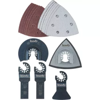 Asmeņu komplekts kwb Universal kit 17 gab. alumīnijam, betonam, vara, ģipškartonam, plastmasai, lokšņu metālam, kokam