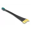 DeLOCK 90143 Koaksiālais kabelis 0.2 m Mini FAKRA Z 4 x SMA Melns