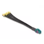 DeLOCK 90143 Koaksiālais kabelis 0.2 m Mini FAKRA Z 4 x SMA Melns