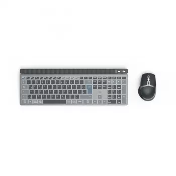 Hama WKM-750 bezvadu tastatūra un pele Home/Office Bluetooth QWERTZ pelēka, melna, zila