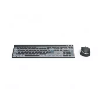 Hama WKM-750 bezvadu tastatūra un pele Home/Office Bluetooth QWERTZ pelēka, melna, zila