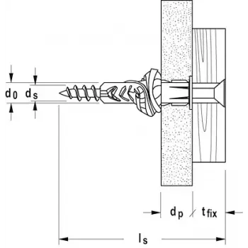 Universālais dībelis Fischer UX 6 x 35 R S/20