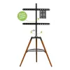 Techly ICA-TR58 TV statīvs/grīdas stiprinājums 165.1 cm (65 collas) Melns, Koks