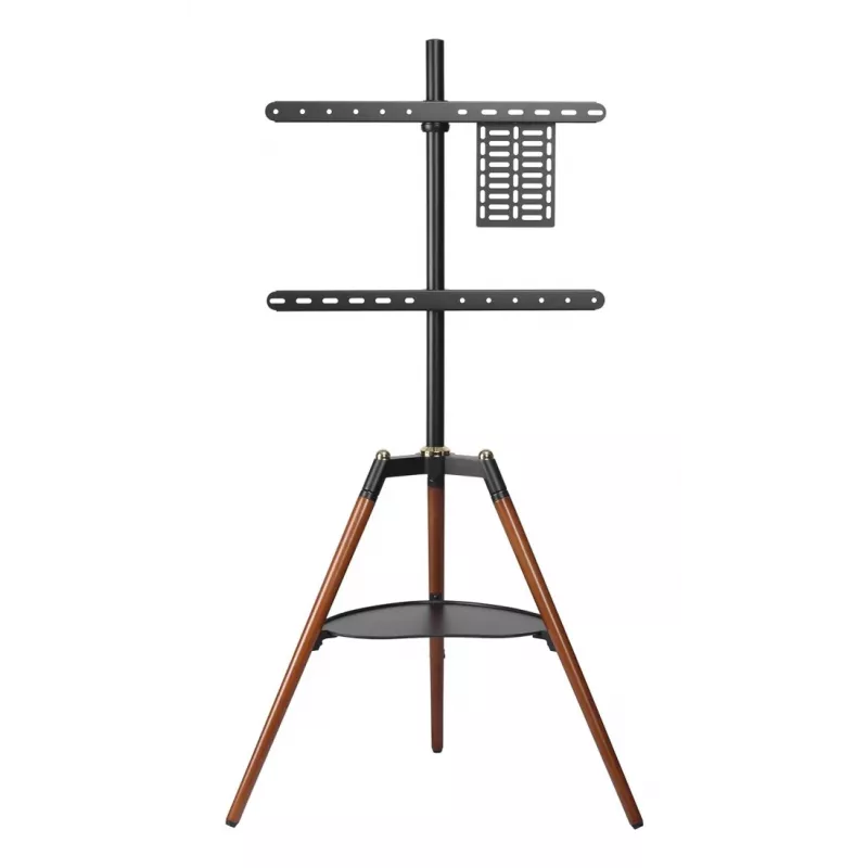 Techly ICA-TR58 TV statīvs/grīdas stiprinājums 165.1 cm (65 collas) Melns, Koks