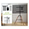 Techly ICA-TR58 TV statīvs/grīdas stiprinājums 165.1 cm (65 collas) Melns, Koks