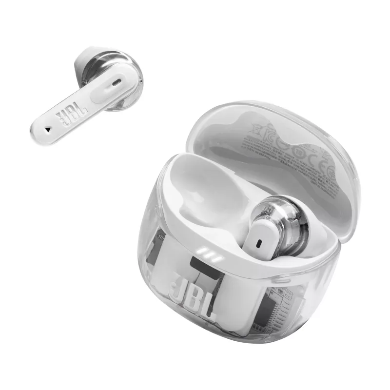 Austiņas JBL Tune Flex 2 Ghost Edition — True Wireless (TWS) iekšauss, Bluetooth, 20–20000 Hz, Balta