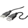 USB 2.0 kabelis Renkforce RF-4080795, USB A līdz USB A, 1 m, melns