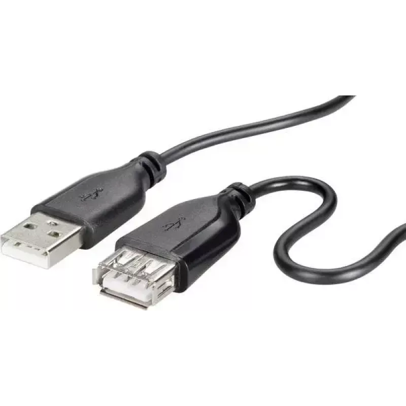 USB 2.0 kabelis Renkforce RF-4080795, USB A līdz USB A, 1 m, melns