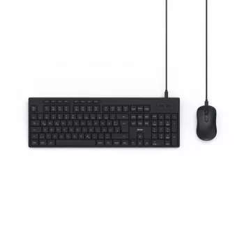 Hama CKM-200 tastatūra ar peli, mājām/birojam, USB, QWERTZ, vācu izkārtojums, melna