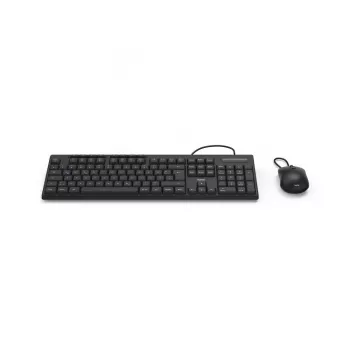 Hama CKM-200 tastatūra ar peli, mājām/birojam, USB, QWERTZ, vācu izkārtojums, melna
