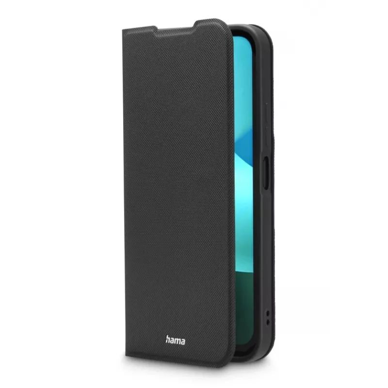 Folio maciņš HAMA Daily Protect Xiaomi Redmi 15C — 17,5 cm (6,9 inch), melns, 2 kabatiņas kartēm, galda statīvs