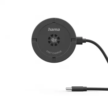 Hama 00201756 universāls mobilās ierīces lādētājs Melns USB Bezvadu uzlāde