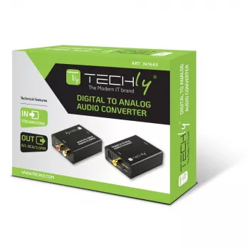 Techly IDATA SPDIF-9 audio pārveidotājs Melns