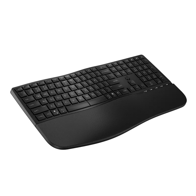 HP STORE 3PL pilna izmēra (100%) bezvadu tastatūra, RF Wireless + Bluetooth, melna, membrānas taustiņi, plaukstas balsts