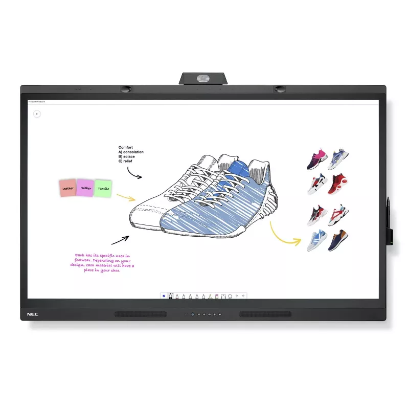 NEC WD551 interaktīvā tāfele 139.7 cm (55 collas) 3840 x 2160 pikseļi Skārienekrāns