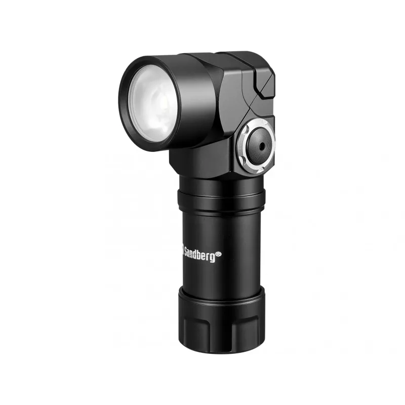 Sandberg Headlamp 500 Duo galvaslampa, melna, alumīnijs, IP44, LED, 25 lm