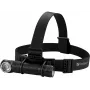 Sandberg Headlamp 1000 Pro, galvaslampa ar lenti, melna, alumīnijs, IP66, LED, 25 lm