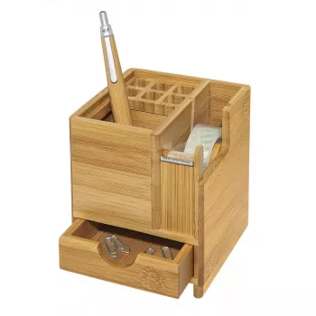Pildspalvu un zīmuļu turētājs WEDO 61 1707 bambuss — 103×103×117 mm