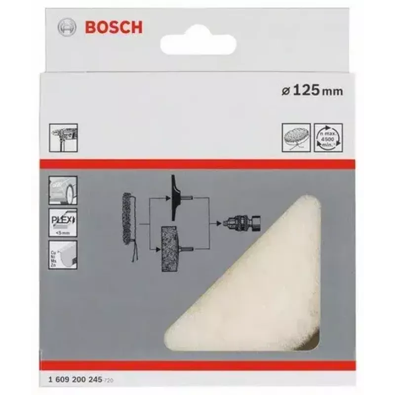 Bosch 1 609 200 245 pulēšanas disks rotējošam instrumentam, 12.5 cm