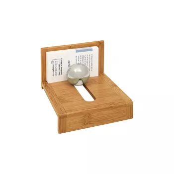 Biznesa karšu turētājs WEDO 61 1407 — bambusa koksne, 114×100×69 mm
