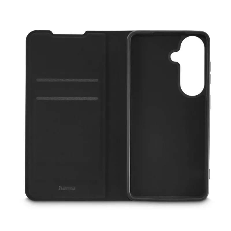 Folio telefona maciņš HAMA Daily Protect Samsung Galaxy S26, 16 cm (6,3 collas), melns, 2 kabatiņas kartēm, galda statīvs