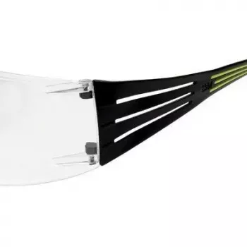 Aizsargbrilles 3M SF4000CC1 — plastmasas aizsargbrilles, caurspīdīga lēca, melna/zaļa