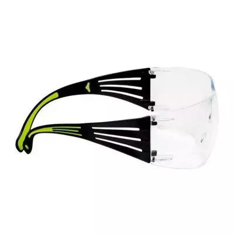 Aizsargbrilles 3M SF4000CC1 — plastmasas aizsargbrilles, caurspīdīga lēca, melna/zaļa