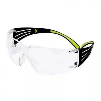Aizsargbrilles 3M SF4000CC1 — plastmasas aizsargbrilles, caurspīdīga lēca, melna/zaļa