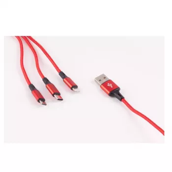 USB kabelis ShiverPeaks BS14-50070 1.2 m USB A USB C Micro-USB B Melns