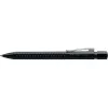 Pildspalva Faber-Castell 243999 — izvelkama, zila tinte, vidējs smaile, melns korpuss, 1 gab.
