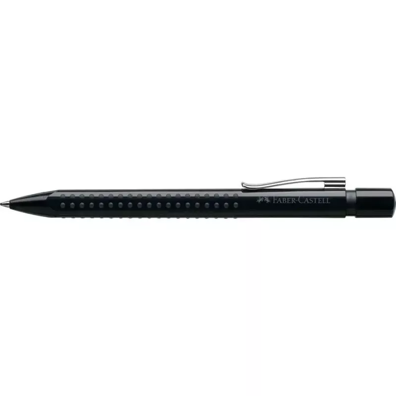 Pildspalva Faber-Castell 243999 — izvelkama, zila tinte, vidējs smaile, melns korpuss, 1 gab.
