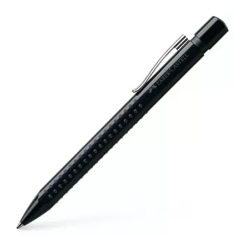 Pildspalva Faber-Castell 243999 — izvelkama, zila tinte, vidējs smaile, melns korpuss, 1 gab.