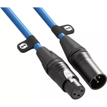 XLR kabelis Rode XLR3M-B 3 m — vīrietis-sieviete mikrofona kabelis, zils