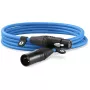 XLR kabelis Rode XLR3M-B 3 m — vīrietis-sieviete mikrofona kabelis, zils