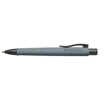 Pildspalva a.w. Faber-Castell 241188 — izvelkama ar klipsi, zila tinte, pelēks korpuss, īpaši trekns gals, 1 gab.