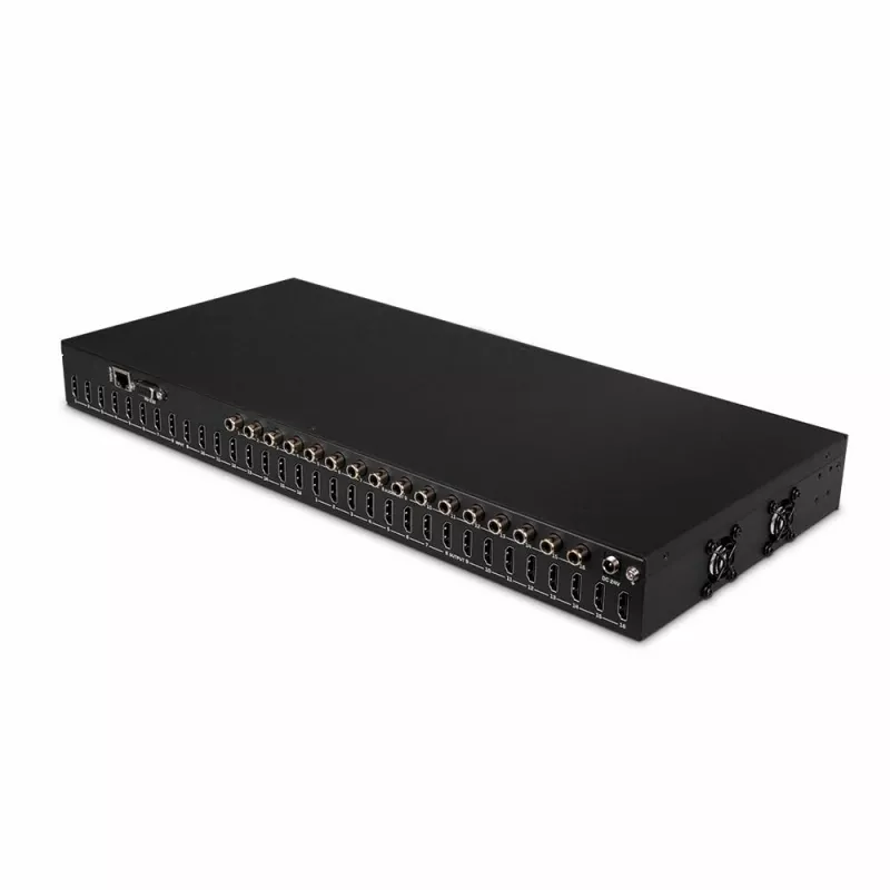 Lindy 16x16 HDMI 4K60 Matrica, HDMI, HDMI, 3.5 mm, 3840 x 2160 pikseļi, Melna, Metāls