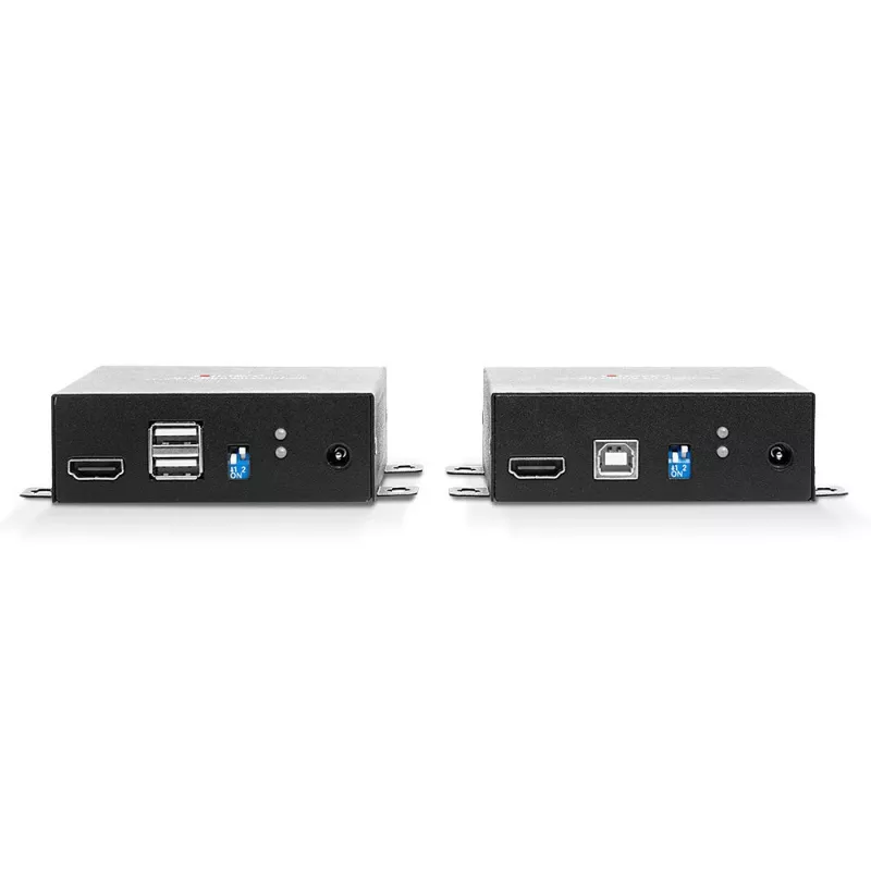 Lindy 300m Šķiedras optikas HDMI 4K60 un USB KVM pagarinātājs, raidītājs un uztvērējs