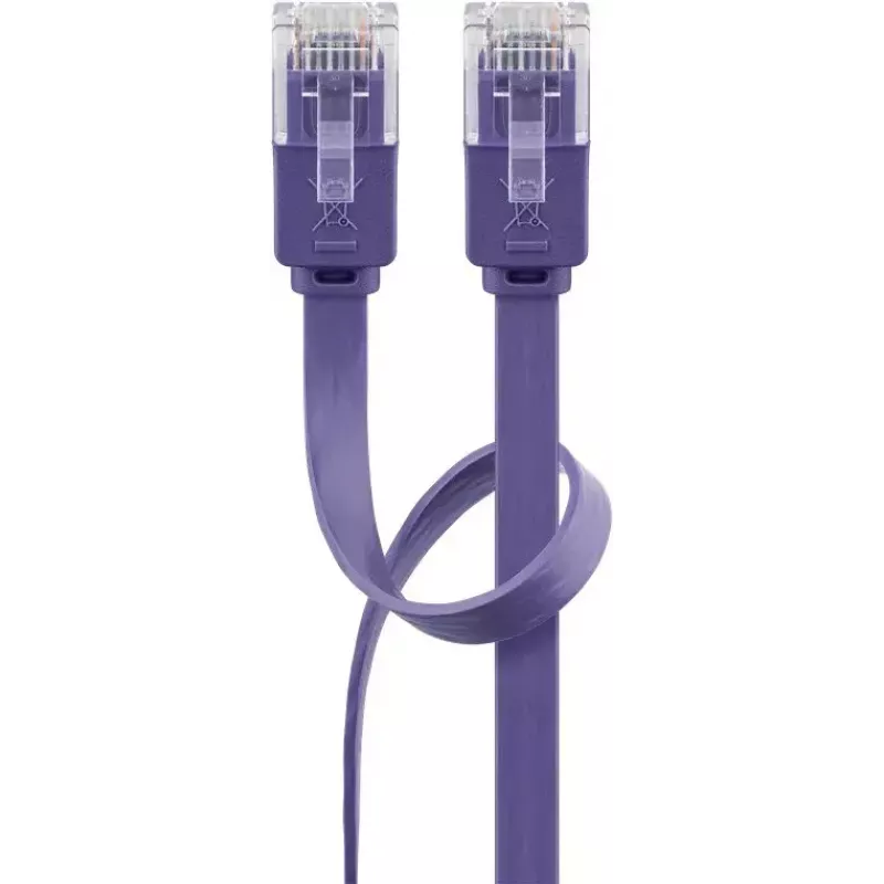 Plakanais patch vads Goobay CAT 6 2m U/UTP Violeta