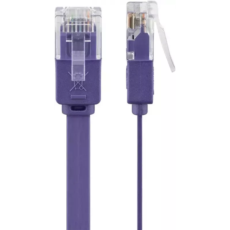 Plakanais patch vads Goobay CAT 6 2m U/UTP Violeta