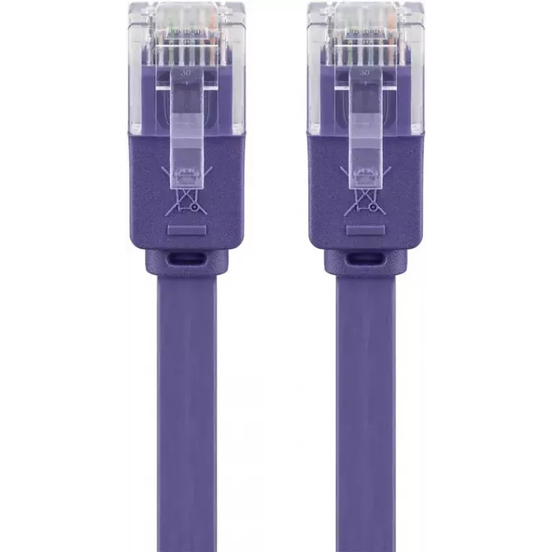 Plakanais patch vads Goobay CAT 6 2m U/UTP Violeta