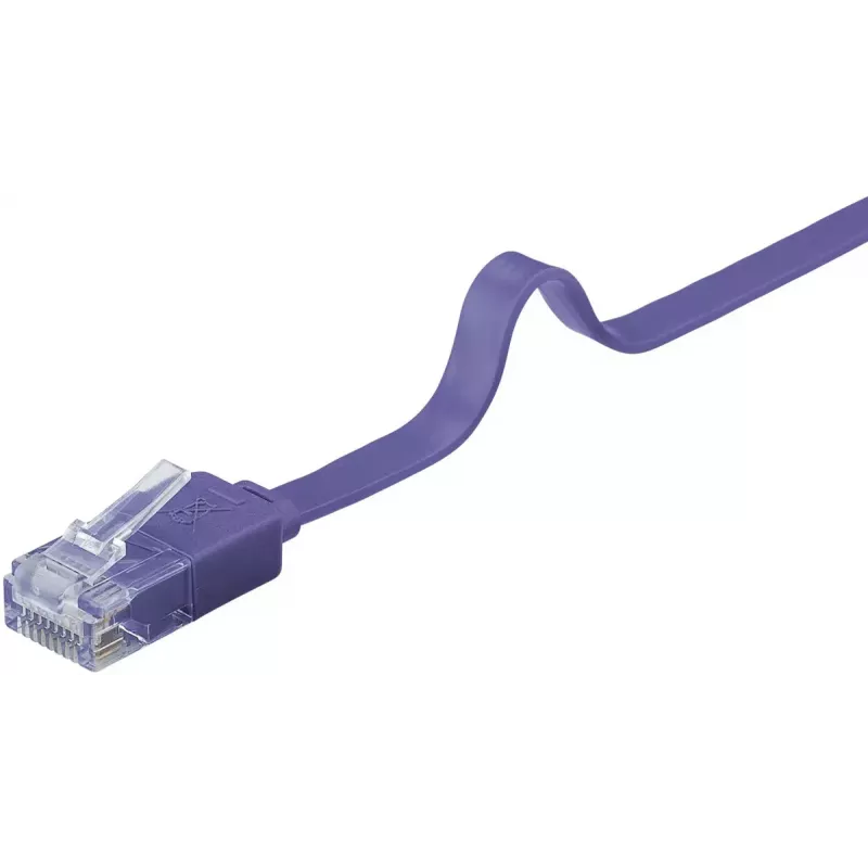 Plakanais patch vads Goobay CAT 6 2m U/UTP Violeta