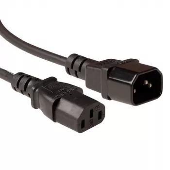 Strāvas vads ACT Powercord LSZH C13-C14 melns 3 m