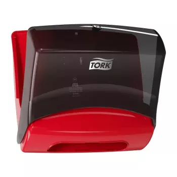 Tork 654008 papīra dvieļu turētājs, loksnēs, sarkans