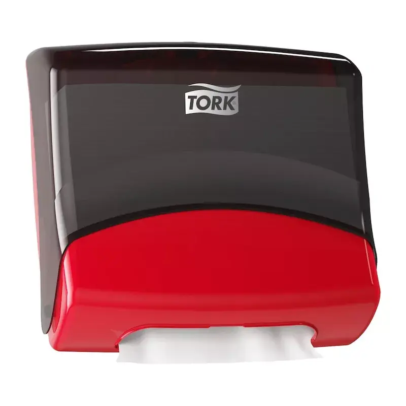 Papīra dvieļu dozators Tork 654008 — sienas stiprinājums, sarkans