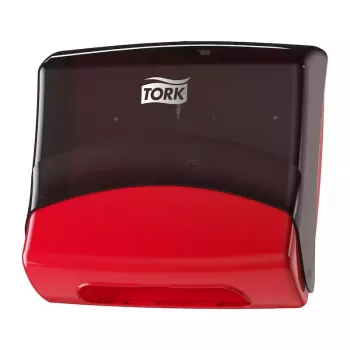 Tork 654008 papīra dvieļu turētājs, loksnēs, sarkans