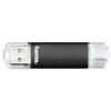 Hama Laeta Twin 16GB USB zibatmiņa USB Type-A / Micro-USB 3.2 Gen 1 (3.1 Gen 1) Melna