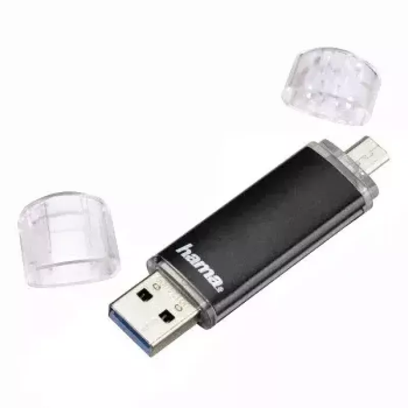 Hama Laeta Twin 16GB USB zibatmiņa USB Type-A / Micro-USB 3.2 Gen 1 (3.1 Gen 1) Melna