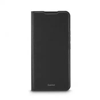 Folio maciņš HAMA Daily Protect Redmi Note 15 (6,77 collu) — Melns, 2 kabatiņas kartēm, galda statīvs