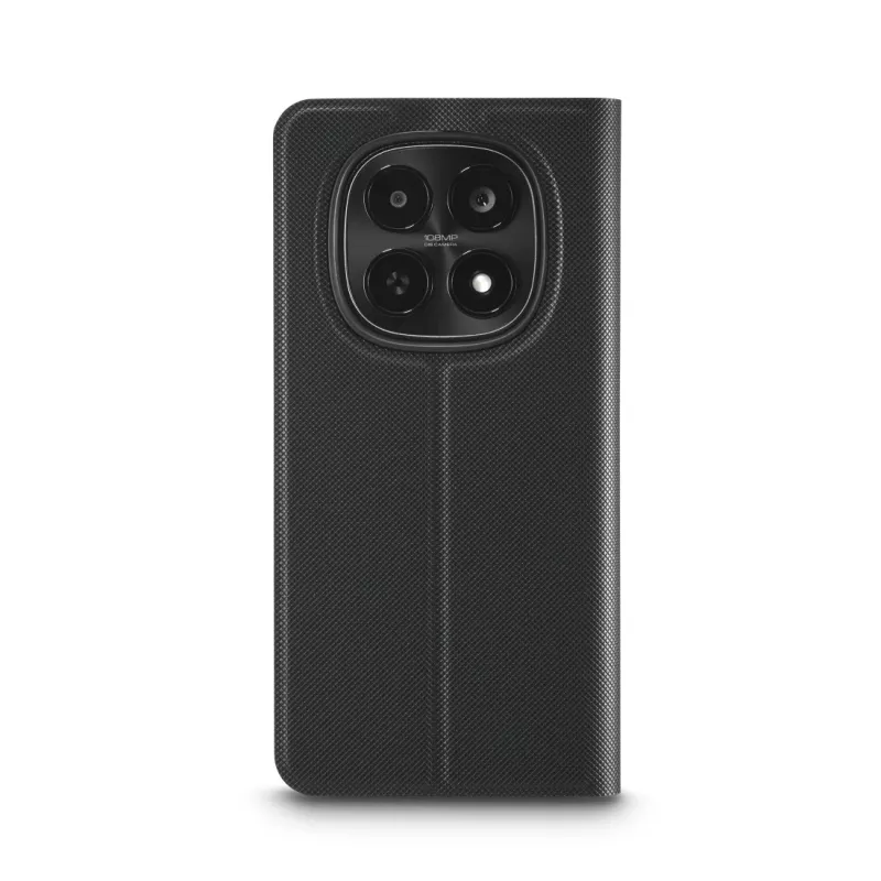 Folio maciņš HAMA Daily Protect Redmi Note 15 (6,77 collu) — Melns, 2 kabatiņas kartēm, galda statīvs
