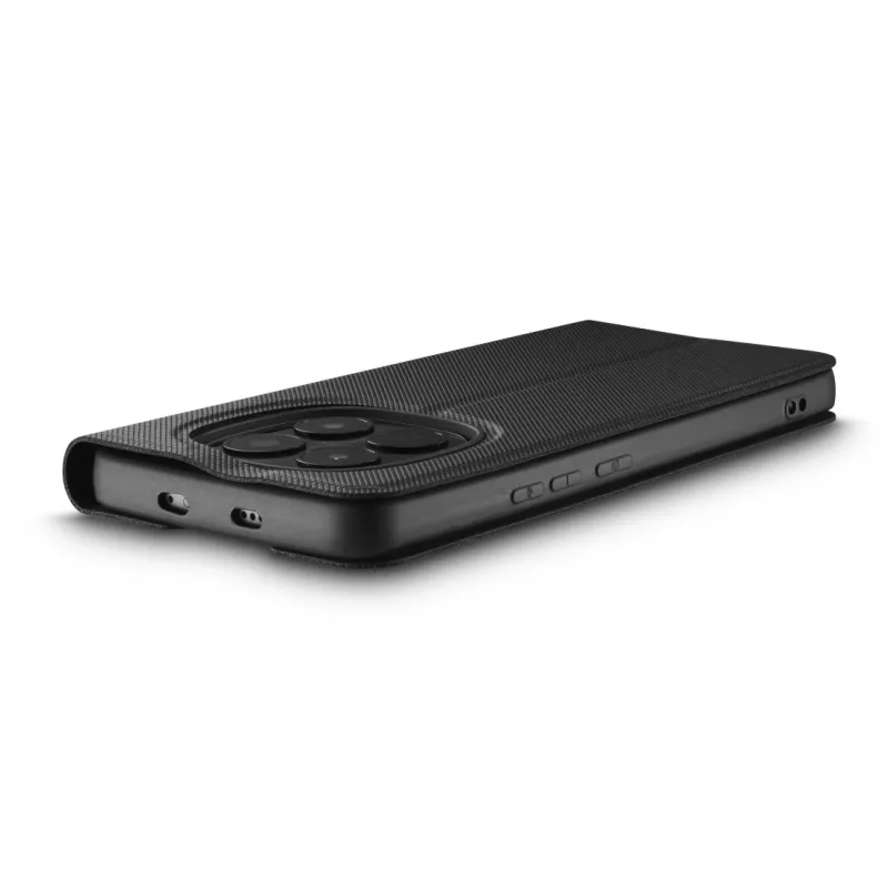 Folio maciņš HAMA Daily Protect Redmi Note 15 (6,77 collu) — Melns, 2 kabatiņas kartēm, galda statīvs